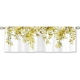 thumbnail image 5 of Eucalyptus Yellow Leaves Curtain Valance for Window Treatments Botanical Floral Plant Rod Pocket Fall Kitchen Treatment Flower Drapes for Bathroom Bedroom Living Room 1 Panel (52x18 Inch), 5 of 5