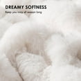 thumbnail image 3 of EVERGRACE Luxurious Soft Faux Rabbit Fur Throw Blanket, Cozy Fuzzy Plush Warm Throws for Couch Bed Sofa Chair Home Decor, Ruched Bubble Fluffy Blanket with Reversible Velvet, 50"" x 60"", Ivory White, 3 of 8