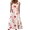 Red, variant on Women's Printed Sleeveless Summer Midi Dress with Pockets 95% Polyester 5% Spandex Lightweight Flowy Silhouette