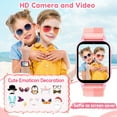 thumbnail image 4 of Eurhowing 1.83" Smart Watch for Kids 3-12, 30 Games, Habit Tracking, Music Player, Video, Alarm Clock, HD Touchscreen, Educational Toys Birthday Christmas Gifts for Boys Girls, Pink, 4 of 8