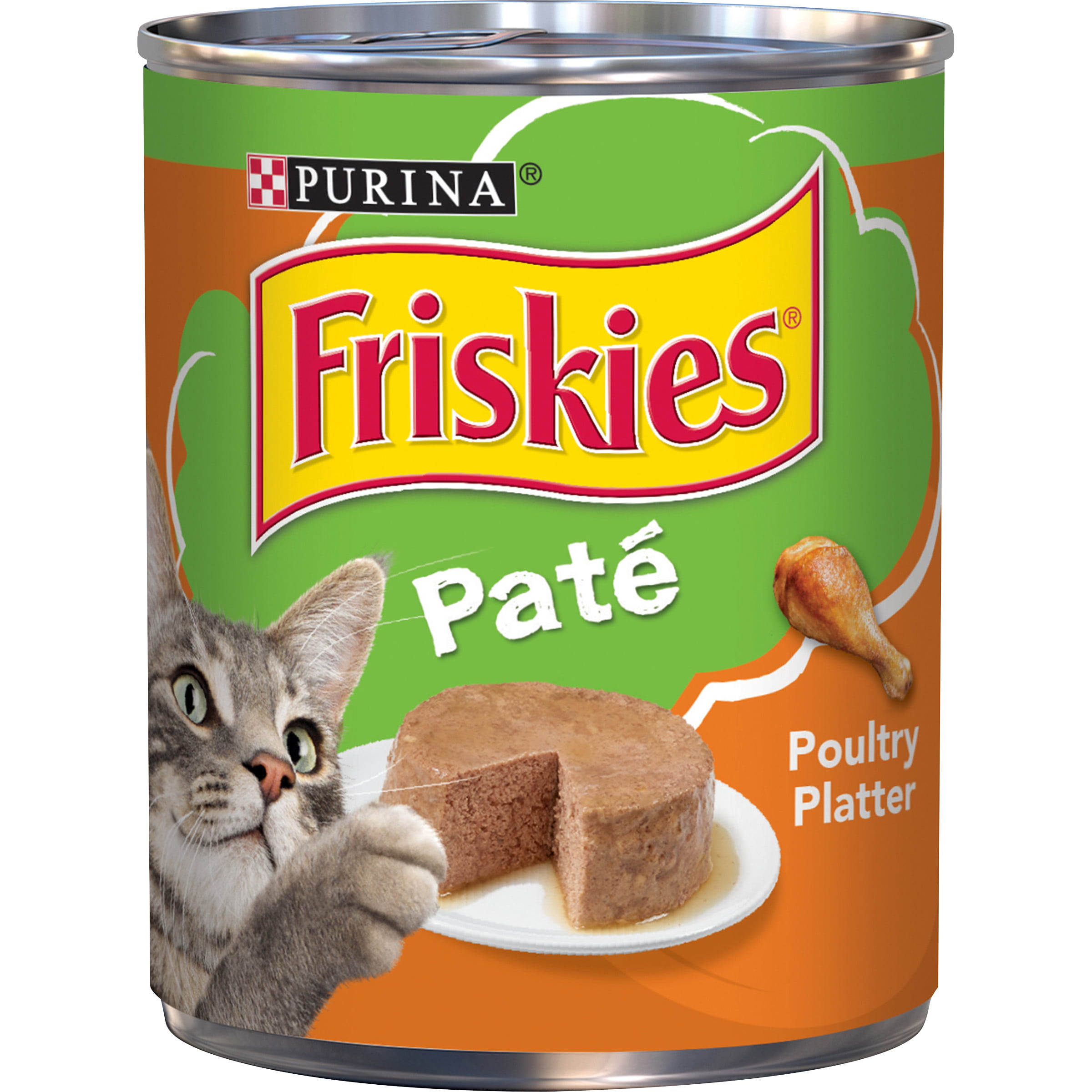 (12 Pack) Friskies Pate Wet Cat Food, Poultry Platter, 13 oz. Cans