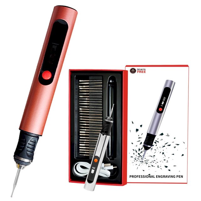 Outils de Menuiserie en Plastique, Outils de Charpentier Outils de Menuiserie, un Ensemble de Stylos de Sculpture Portables Sans Fil (Or Taille Unique)