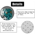 thumbnail image 6 of 4PCS Teal Dahlia Shower Curtain Set, Blooming Floral Funny Quotes Plant Leaves Turquoise Flower Bathroom Decor, Waterproof Fabric White Shower Curtain, Non-Slip Bath Mat Bathroom Rugs, 6 of 7