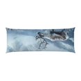 thumbnail image 2 of Body Pillow Cover Winter Reindeer In Snowy Mountains Body Pillow Cases With Zipper Soft Breathable Smooth Skin Friendly Long Pillow Case 20 X 5 Inches 1 Pcs, 2 of 3