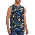 thumbnail image 3 of Salouo Undersea Animals Pattern Men's Sleeveless T Shirts,Men's Regular-Fit Tank Top Sports Shirt for Men Sleeveless Tank Shirt -Large, 3 of 6