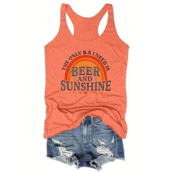 Wang6 Women Workout Tank Tops Plus Size Racerback Crew Neck Summer Tops Trendy Loose Fit Sleeveless Graphic T Shirts Tees Orange XL