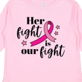 thumbnail image 4 of Inktastic Breast Cancer Awareness Her Fight is Our Fight Boys or Girls Long Sleeve Toddler T-Shirt, 4 of 5
