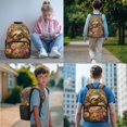 thumbnail image 1 of ZUXONGSY Sloth Daisy Flower Print School Backpack Set of 4 for Kids Boys Girls Primary Student Book Bag with Lunch Box Pencil Case and Water Bottle Holder Teens Schoolbags Back Packs Satchel, 1 of 4