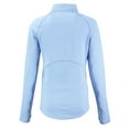 thumbnail image 3 of Women's-Cutter & Buck  Heather Powder Blue New York City FC Peshastin Eco Fleece Recycled Half-Zip Pullover Top, 3 of 3
