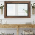 thumbnail image 5 of YOSHOOT Rustic Wooden Framed Wall Mirror, Natural Wood and Iron Bathroom Vanity Mirror for Farmhouse Decor,Vertical or Horizontal Hanging,40*26", 5 of 8