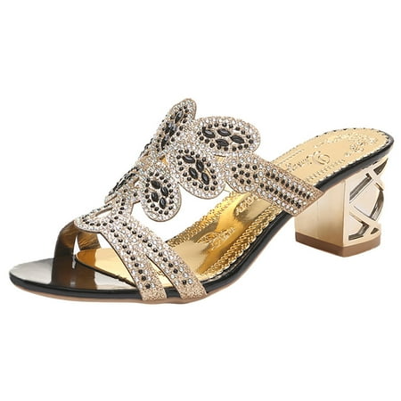 

Pgeraug slippers for women Women s Ladies Bohemia Roma Slipper Sandals Peep Toe Casual Shoes Women shoes Black 39