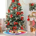 thumbnail image 4 of Coolnut Color Wheel Christmas Tree Skirt Home Decoration Large Round Christmas Tree Skirt for Holiday Party Home Christmas Day Ornaments,35.4", 4 of 6