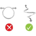 thumbnail image 4 of 14k Gold Round Flexible Thin Continuous Endless Hoop Earrings, Unisex, 4 of 8
