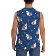 thumbnail image 4 of Bingfone Cute Shark Pattern Men's Tank Tops Workout Sleeveless Tee Shirts Running Beach Tanks for Men-XX-Large, 4 of 7