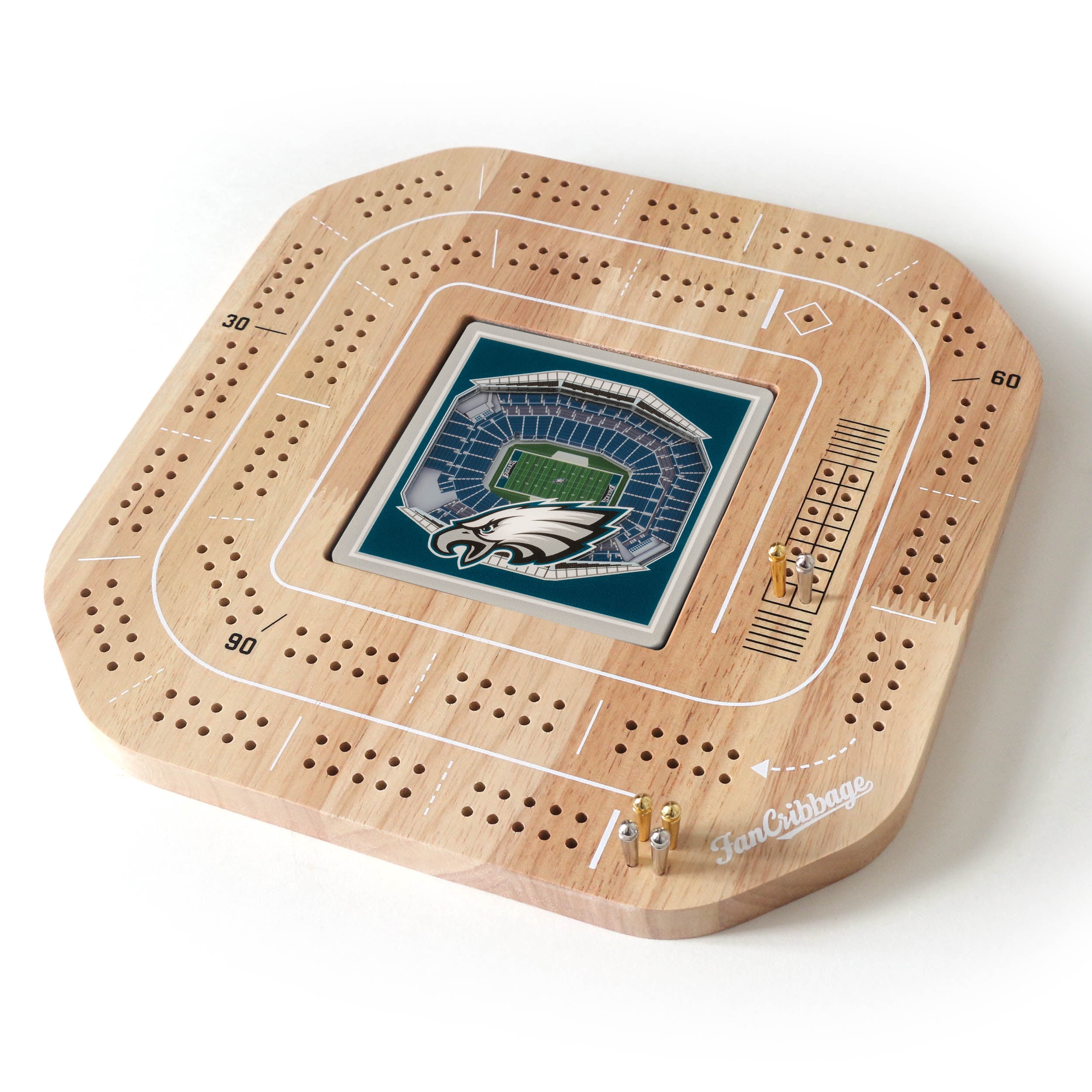 YouTheFan NFL Philadelphia Eagles Stadiumview Cribbage