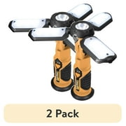 (2 pack) EverStart 1000 Lumen LED Portable Folding Work Light w/ Magnetic Base, USB Power