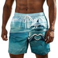 thumbnail image 4 of XFeng Men's 2 in 1 Swim Trunks, Print Board Shorts with Compression Liner, Quick Dry Beach Swim Shorts with Pockets, 4 of 4