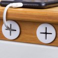 thumbnail image 2 of 20 tapones de goma cruzados para cargador de cable USB, protector de orificio para enrollador, color blanco, 2 of 6