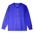 thumbnail image 3 of Riecok Sweat Jackets for Women Long Sleeve Jackets Zip Up Coats with Pockets Solid Color Casual Outerwear, 3 of 5