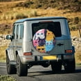 thumbnail image 3 of Haiem Spare Tire Cover , Wheel Cover with Colorful Cats Pattern Art printed, Camper Spare Tire Cover Fit for Jeep Wrangler Rv SUV Truck Travel Trailer-16 inch, 3 of 8