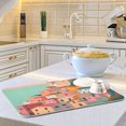 thumbnail image 6 of Yayeee Dish Drying Mat for Kitchen Counter 16"x18" Microfiber Absorbent Pad, Cityscape Painting, 6 of 7
