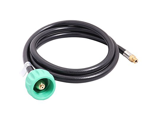 KIBOW 5FT Propane Pigtail Hose Connector with Acme Nut X 1/4 Inch Inverted Ma... 