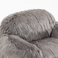 thumbnail image 6 of Faux Fur Bean Bag Chair Lazy Sofa Bean Bag Chair Adult, Teen High Density Foam Padded Modern Accent Chair Comfortable Living Room, Bedroom Chair (Grey), 6 of 7