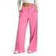 thumbnail image 1 of Pantalones Deportivos de Pierna para Mujer, Holgados, con Cordón Elástico, de Cintura Alta, Estilo Palazzo. Rosa M, 1 of 7