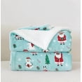 thumbnail image 3 of Elegant Comfort Reversible and Ultra-Plush Flannel Fleece-Winter Christmas Sherpa Throw- Lightweight Soft and Cozy-Holiday Decorative Throw, Perfect for Lounging, 50 x 60 inches, Penguin Santa, 3 of 6