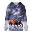 thumbnail image 3 of Womens Pullover Hoodies CALAFEBILA Winter Long Sleeve Horse Graphic Ethnic Style Hoodies With Pocket Drawstring Training Womens Crewneck Sweatshirt Sweatshirts for Women Fashion, 3 of 4