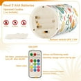 thumbnail image 5 of Yayeee Flameless Candles with Remote Flickering Battery Operated Multi Color Changing, Floral Easter Eggs, 5 of 7