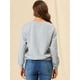 thumbnail image 5 of INSPIRE CHIC Sudadera de manga larga con cuello redondo y lentejuelas brillantes para mujer Gris L, 5 of 6