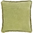 thumbnail image 2 of Surya WCV-004 18x18" Square Washed Cotton Velvet Pillow Kit in Light Olive Green, 2 of 2