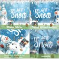 thumbnail image 5 of 8X7 ft Christmas Garage Door Cover, Winter Snowman Garage Door Backdrop Let It Snow Photography Backdrop, Christmas Snowman Garage Background Blue Ice World Backdrop for Indoor Outdoor, 5 of 5