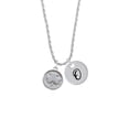 thumbnail image 2 of Delight Jewelry Silvertone Shamrock - Round Seal Silvertone Script Initial Disc - O - Charm Necklace, 20"+3", 2 of 4