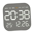 thumbnail image 3 of Reloj de pared digital, reloj de escritorio, versátil, configuración de alarma, reloj despertador, visualización de fecha de la semana para Concha negra, 3 of 8