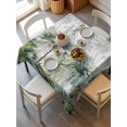 thumbnail image 6 of Summer Tropical Leaves Table Cloth, Green Botanical Palm Trees Waterproof Tablecloth for Square Tables, Reusable Washable Fabric Table Cover for Restaurant Kitchen Dining Tables 60"x60", 6 of 6
