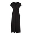 thumbnail image 3 of Baikeli Ladies Dresses on Clearance Women's Solid Color Sleeveless Long Skirt with V-Neck Loose Hem Dress 2024 Dresses for Women, 3 of 5
