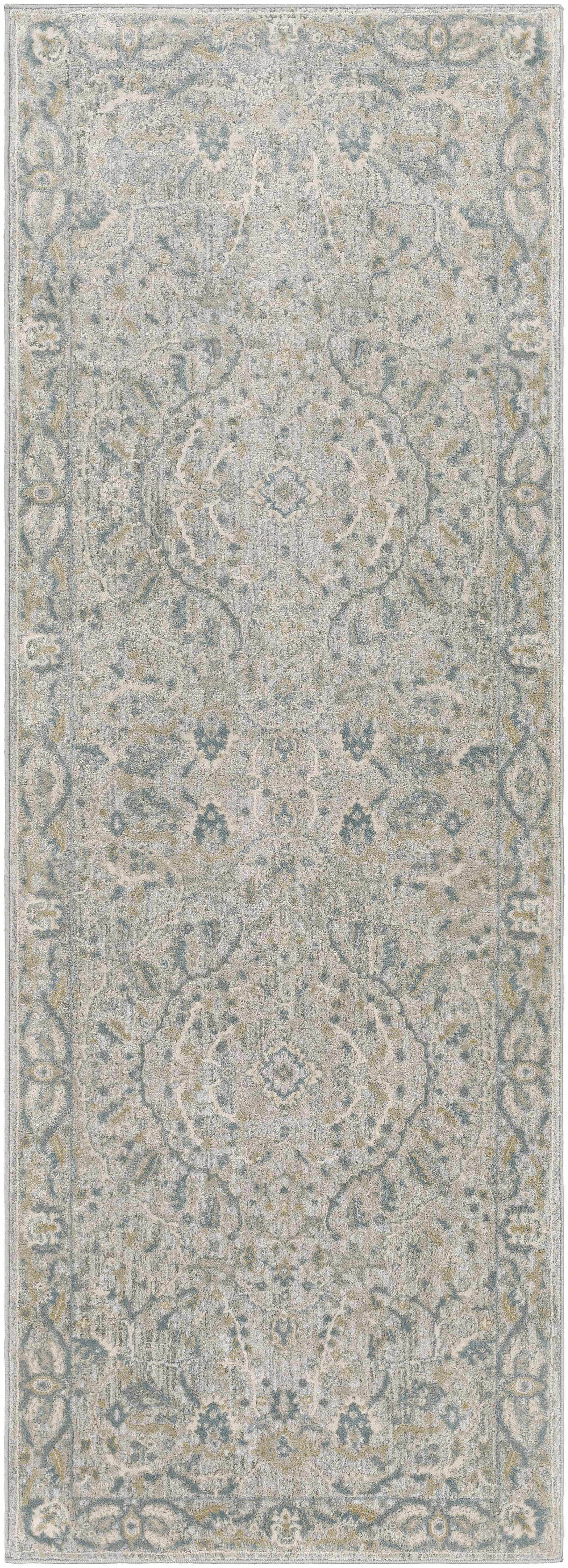 Hauteloom Glengarry Living Room, Bedroom Area Rug - Traditional - LightBeige, Taupe, DustySage - 5'3" Round