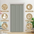 thumbnail image 3 of DONGPAI Door Curtains for Doorways, 55"x 95" Pleated Folding Doors Curtain Accordion Closet Curtain Vertical Privacy Drapes Shower Curtain for Living Room Bedroom, 1 Panel, Light Gray, 3 of 8