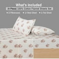thumbnail image 5 of Ruvanti Flannel Sheets Twin XL Size 4 Pcs - 100% Cotton Double Brushed Bed Sheets, Deep Pockets 16 Inches, All Seasons Breathable, Extra Soft & Comfy Twin XL Sheet Sets, Sowear, 5 of 6