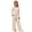 Beige, variant on 2 Piece Workout Sets for Girls Side Ruching Crop Long Sleeve Tops Wide Leg Baggy Pants Kids Matching Loung1 Set with Pockets Tween Fashion Clothing Teens Casual Sweatsuits