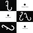 thumbnail image 4 of HLONK Peg Board Hooks for Hanging Pegboards Locking Display Tool Plastic White 10 Pcs, 4 of 6