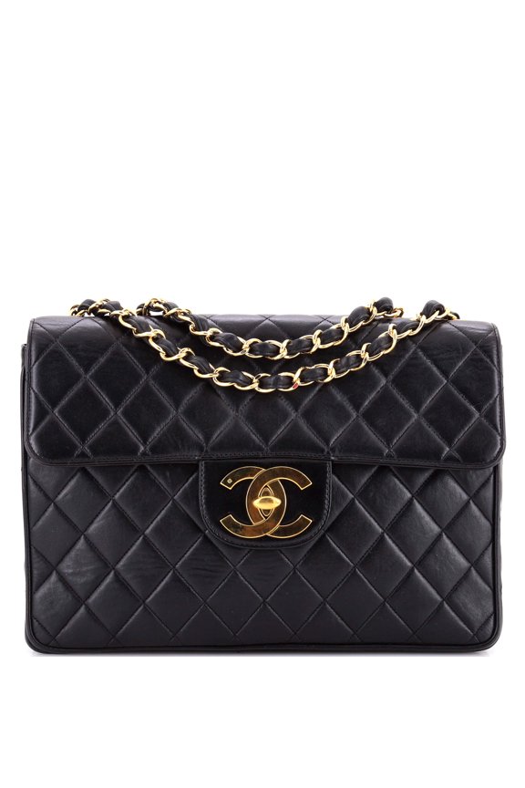 Pre-Owned Vintage Classic Single Flap Bag Quilted Lambskin Jumbo By Rebag