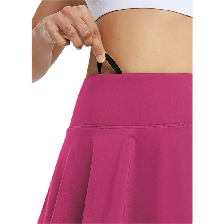 Liacowi Summer Short Pants Women Sports Tennis Skirt Nude Skin-Friendly  Fabric Tennis Skirt Pants Pleated Hem Running Golf Skort 