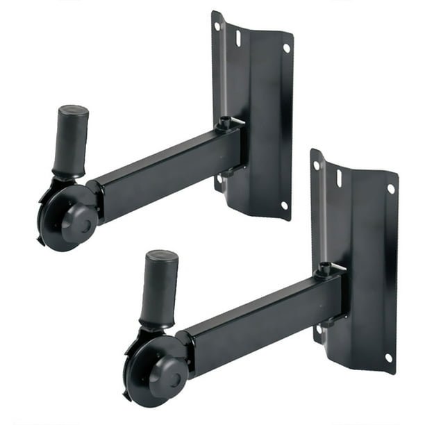 Pyle Dual Universal Adjustable Wall Mount Speaker Bracket Stands with