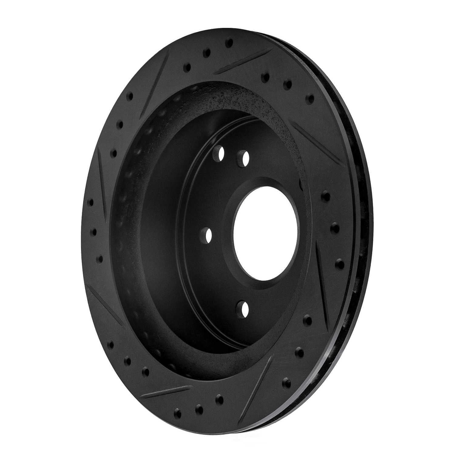 Dynamic Friction Company 633-47016R DFC Brake Rotor - Drilled And Slotted - Black