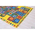 thumbnail image 2 of Mybecca Kids Fun Rugs Alphabet ABC Learning Blocks Size is 8' x 10' Multicolor with Yellow frame, 2 of 5