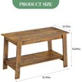 thumbnail image 2 of Table Basse Industrielle à 2 Niveaux, Table d'Appoint Étroite de 31,5 Pouces avec Rangement et Fini Rustique pour Salon et Chambre., 2 of 8