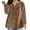 Brown, variant on hotojiny Plus Size Tops for Women Fall Long Sleeve Lightweight T Shirts Casual V Neck Tunic Tops with Pocket